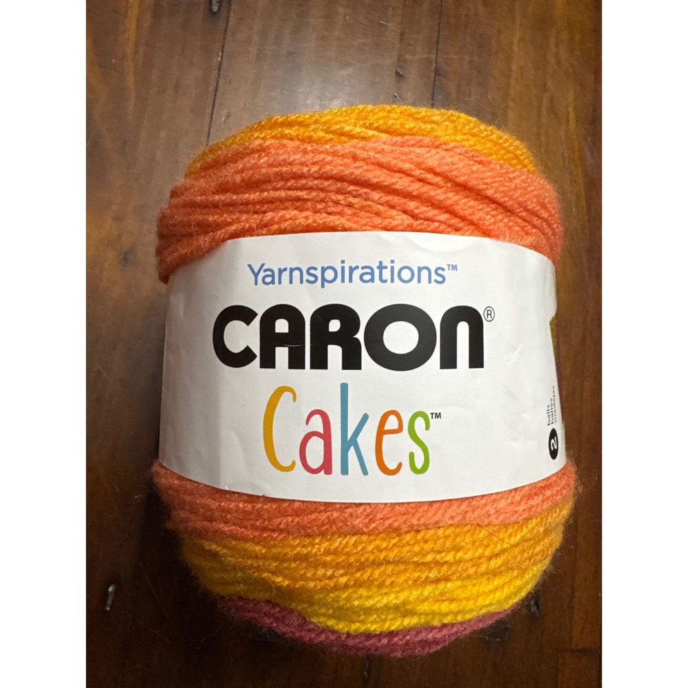 Caron Cakes Pumpkin Spice Yarn 7.1oz 200g Medium 4 Wool Blend 383yds 17047
